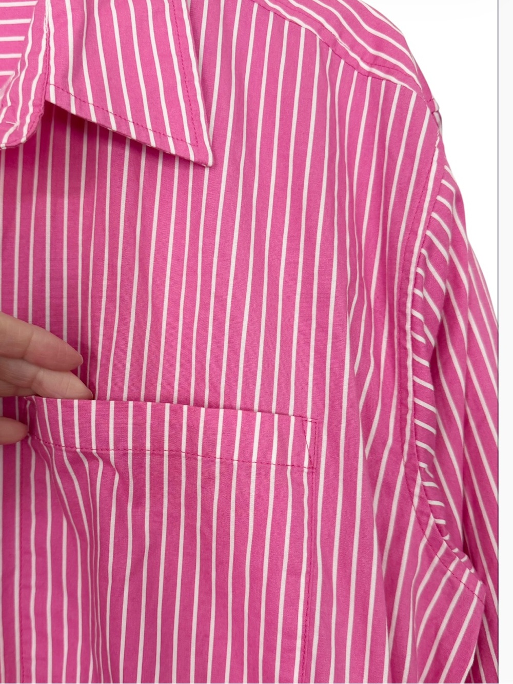 Pistola Amelie Romper in Carnation Pink Stripe Size M - Picture 4 of 13